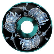 Spitfire X April F4 "Bighead Rose Swirl" Radial Black/Mint 56mm (99a)