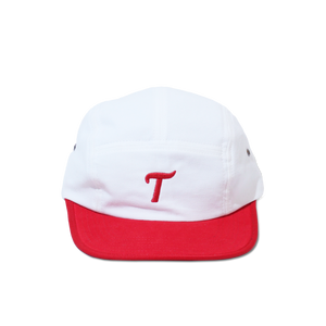 Tight "T" Logo 5 Panel Hat White/Red