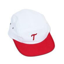 Tight "T" Logo 5 Panel Hat White/Red